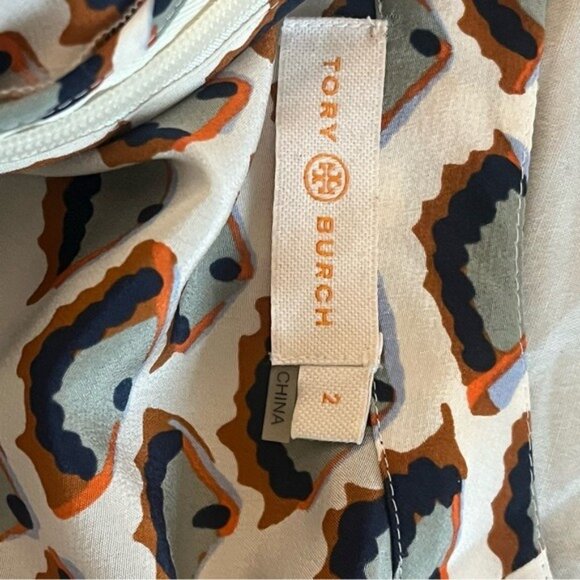 TORY BURCH Silk Nicoletta Dress Size 2 - Picture 4 of 6